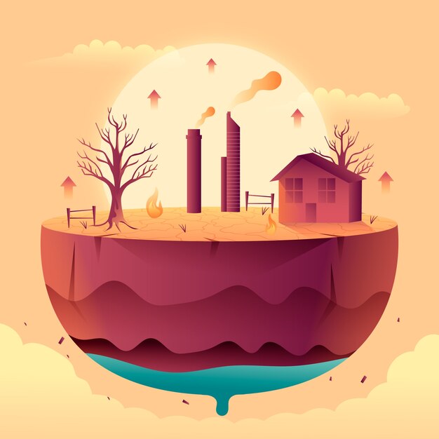 Gradient  drought illustration