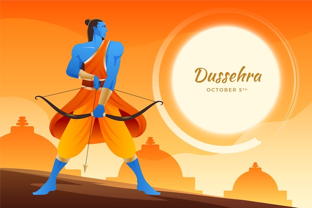 Gradient dussehra background