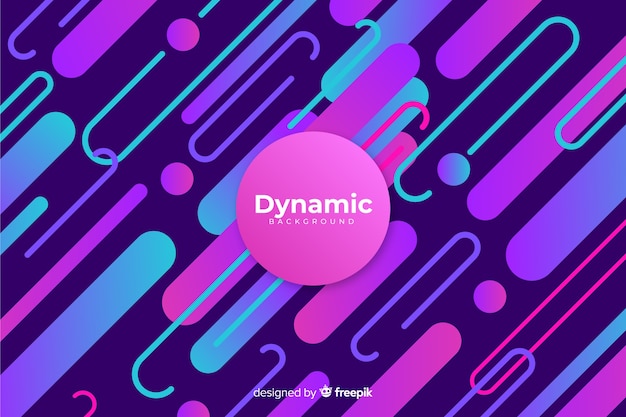 Gradient dynamic background flat design