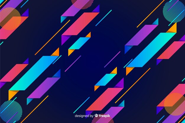 Gradient dynamic geometric shape background