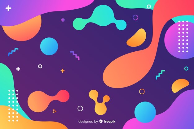 Gradient dynamic rounded shapes background