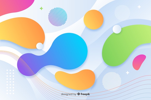 Gradient dynamic rounded shapes background