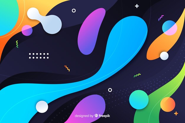 Gradient dynamic rounded shapes background