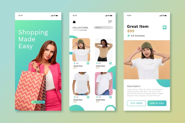 Gradient e-commerce app template