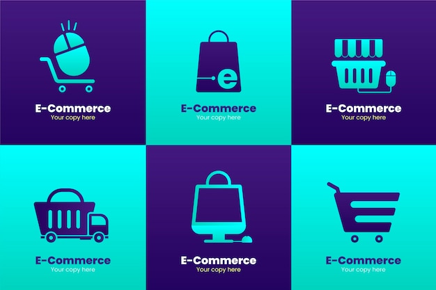 Gradient e-commerce logos pack