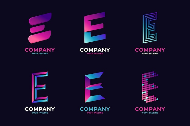 Free Vector gradient e logo templates