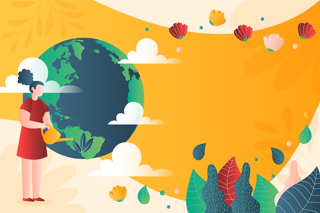 Free Vector gradient earth day background