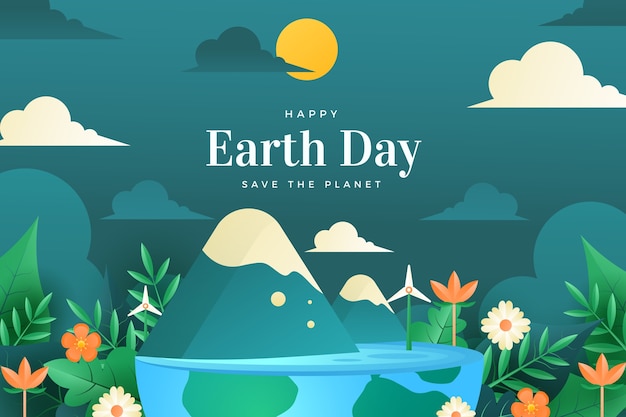 Gradient earth day background