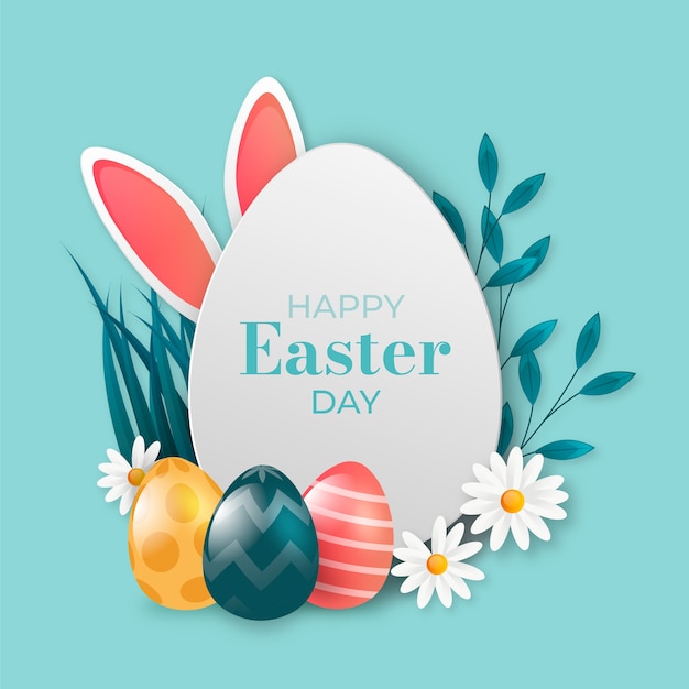 Free Vector gradient easter illustration