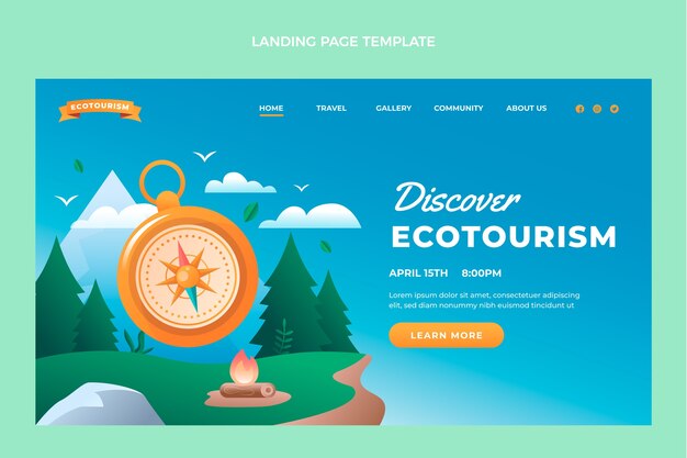 Gradient ecotourism design template