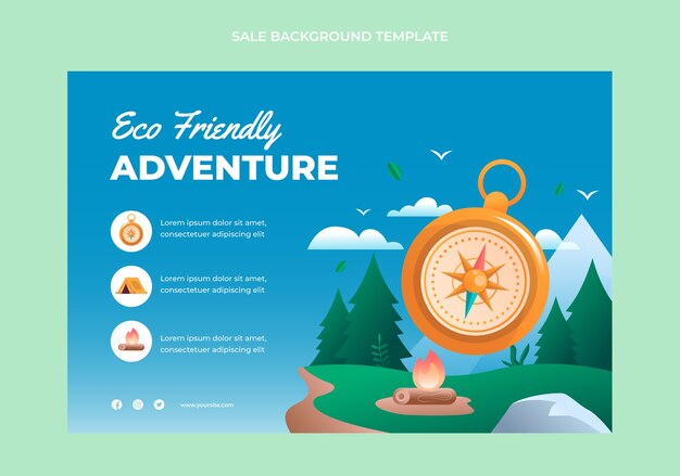 Gradient ecotourism design template