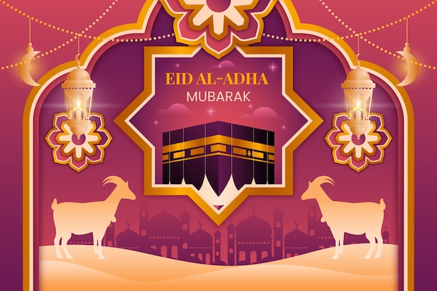 Gradient eid al-adha background