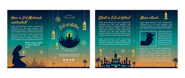 Gradient eid al-adha brochure