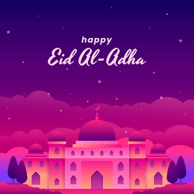 Gradient eid al-adha illustration