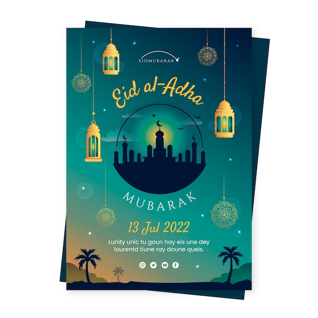 Gradient eid al-adha poster