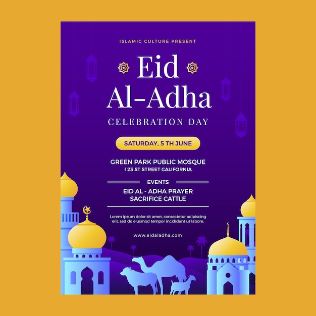 Gradient eid al-adha poster