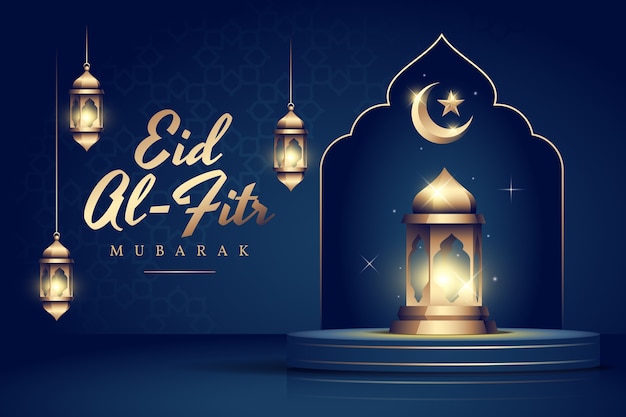 Gradient eid al-fitr background