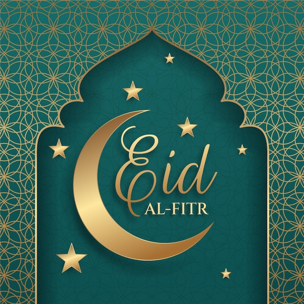 Gradient eid al-fitr illustration