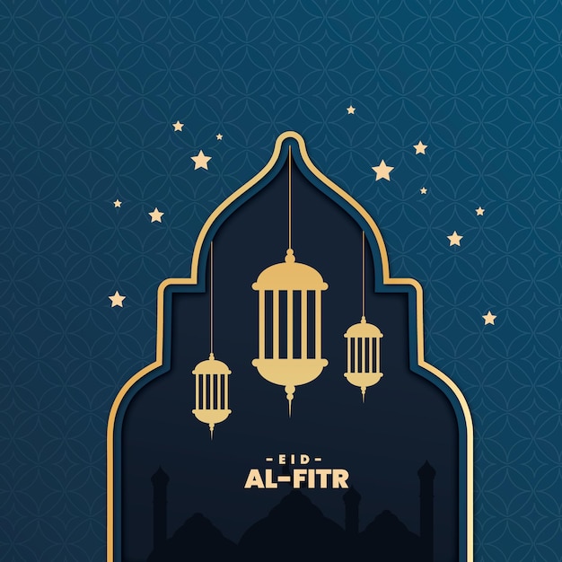 Gradient eid al-fitr illustration