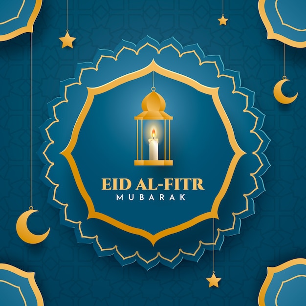 Gradient eid al-fitr illustration