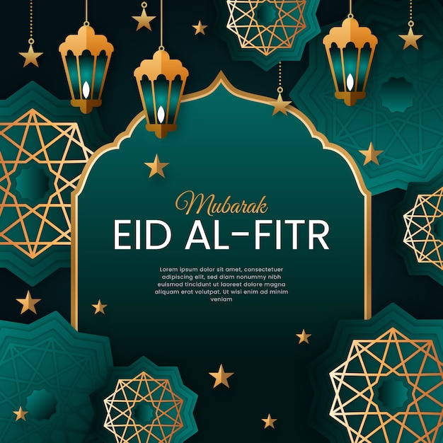 Gradient eid al-fitr illustration