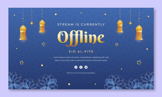 Gradient eid al-fitr twitch background