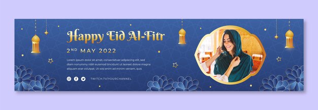 Gradient eid al-fitr twitch banner