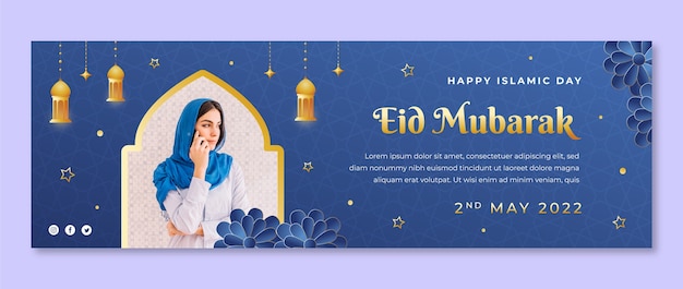 Gradient eid al-fitr twitter header