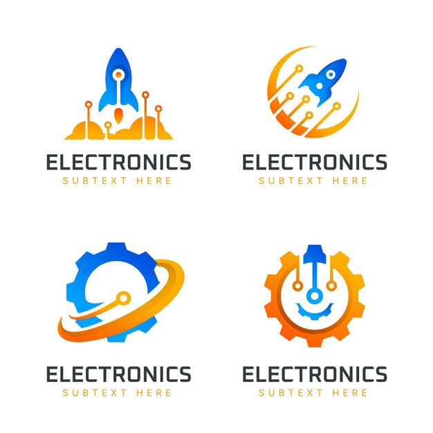 Gradient electronics logo collection