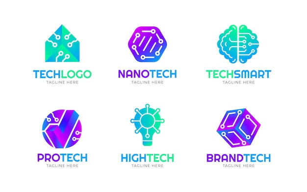 Gradient electronics logo collection