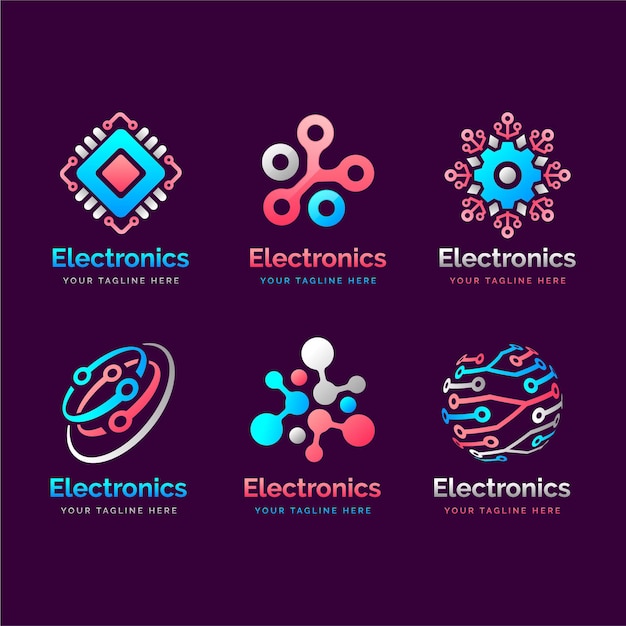 Gradient electronics logo collection