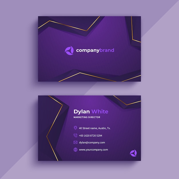 Gradient elegant business card template