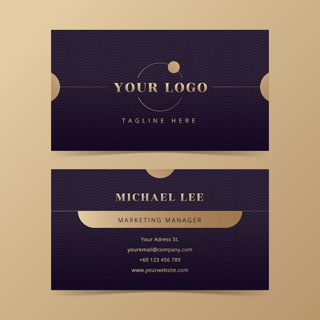 Gradient elegant business card template