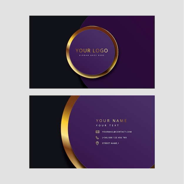 Free Vector gradient elegant business card template