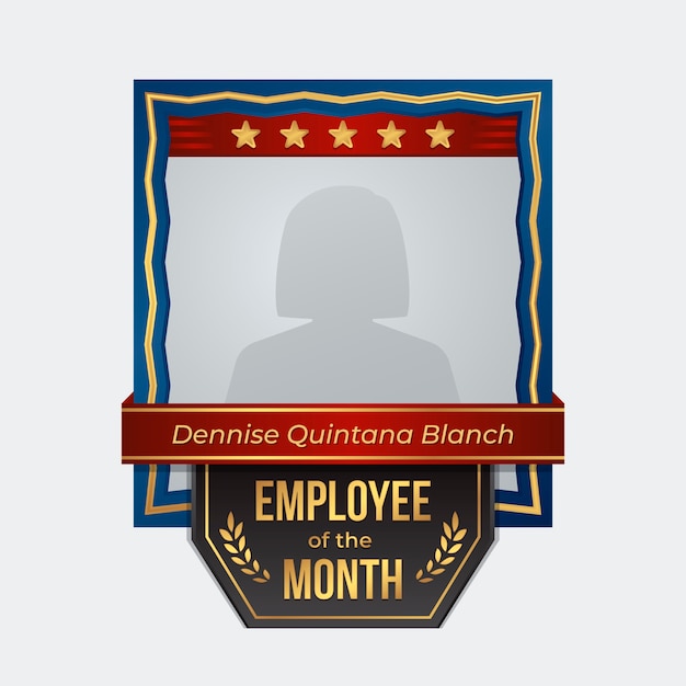 Free Vector gradient  employee of the month frame