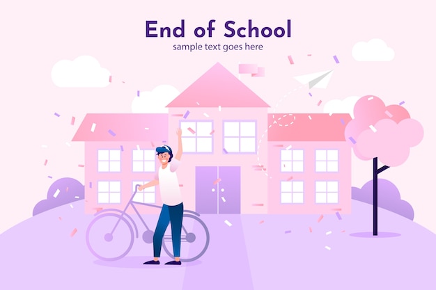 Free Vector gradient end of school background