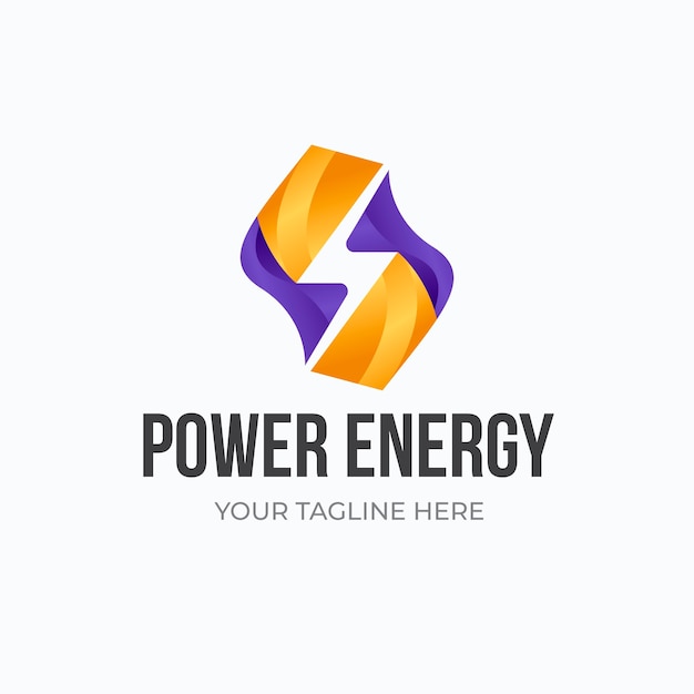 Free Vector gradient  energy logo design