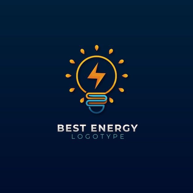 Free Vector gradient energy logo template