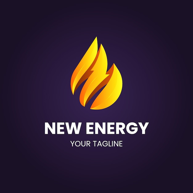 Gradient energy logo template