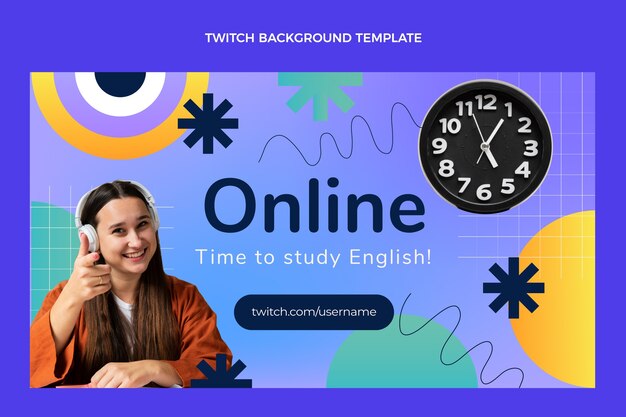 Gradient english lessons template