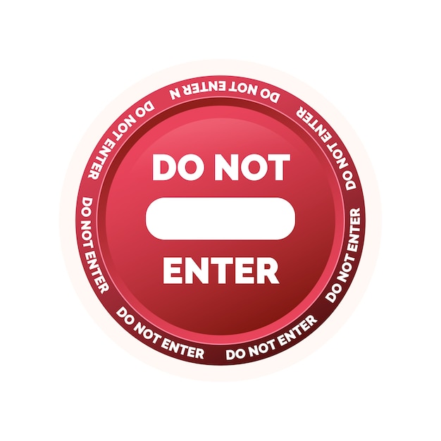 Free Vector gradient do not enter sign