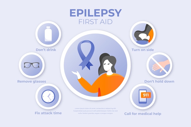 Gradient epilepsy infographic