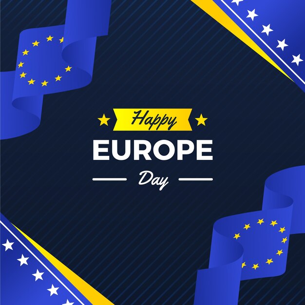 Gradient europe day illustration