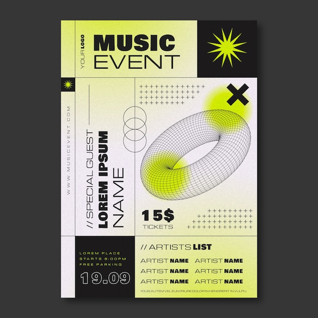 Free vector gradient event poster design