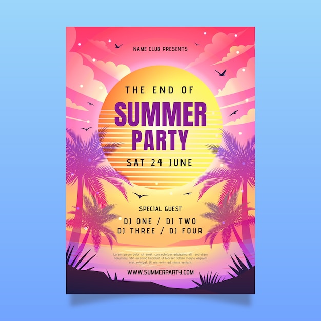 Free vector gradient event poster template