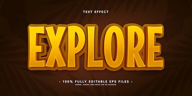 Free Vector gradient explore text effect