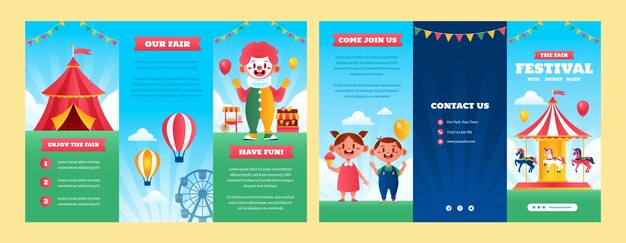 Gradient fair celebration brochure template