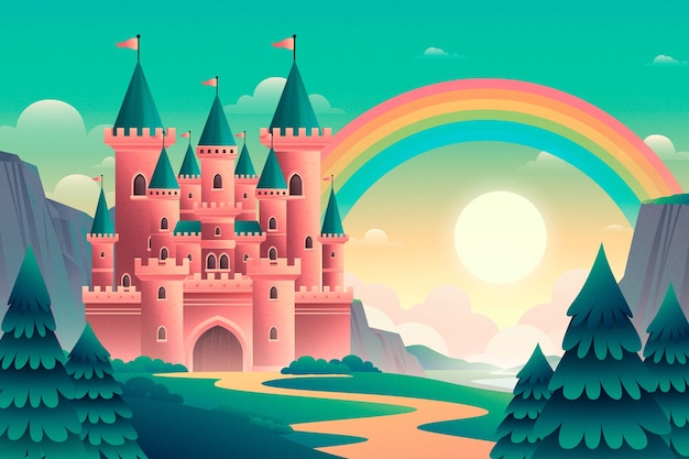 Free Vector gradient fairytale background