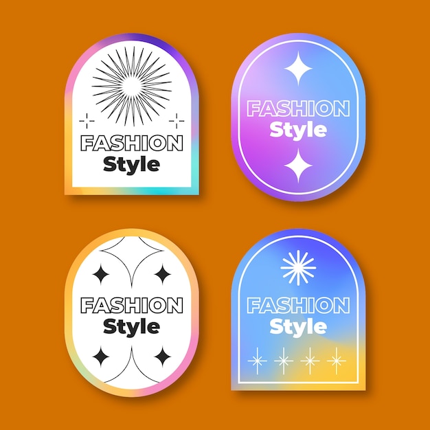 Gradient fashion stylist  labels