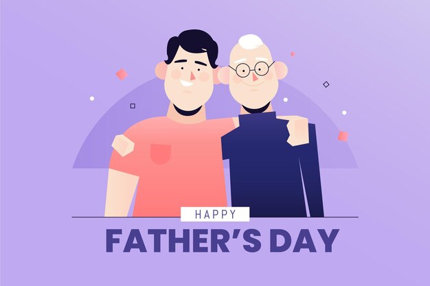 Gradient father's day illustration